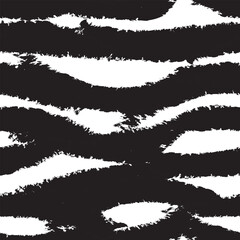 Monochrome Abstract Brush Strokes Seamless Pattern Design