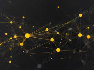 Default abstract dark grey and bold yellow virtual network