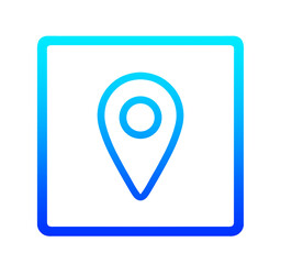 青いグラデーション｜シンプルなマップマーク