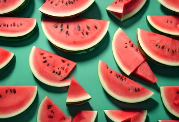 Foto op Plexiglas slices of juicy watermelon © afrah