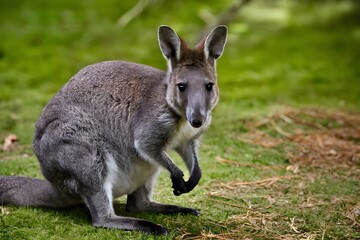 Naklejka na ściany i meble Stunning wallaby captured in its vibrant natural habitat