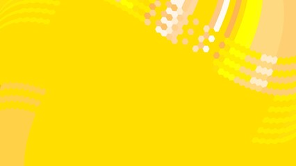 Creamy yellow background with decorative rows of hexagons in each corner
