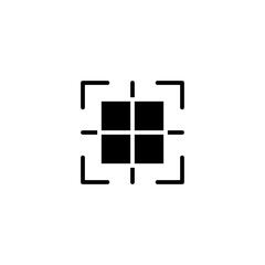 Obraz premium focus glyph icon