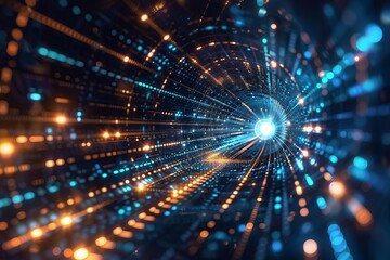 Naklejka premium サイバー空間の抽象的な背景