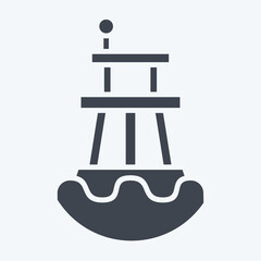 Icon Water Buoy. related to Diving symbol. glyph style. simple design illustration