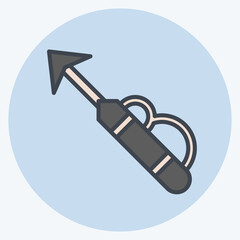 Icon Harpoon. related to Diving symbol. color mate style. simple design illustration