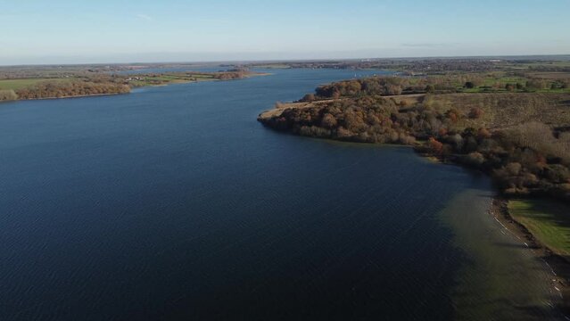 Rutland Water aerial view - England, Rutland, Edith Weston, UK