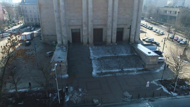 Upper Silesian Pantheon In Katowice From The Aerial View
