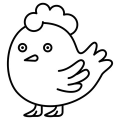 cartoon icon of chicken