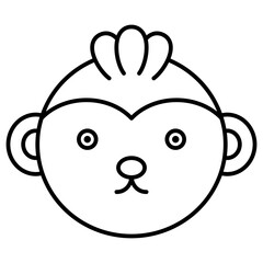 monkey animal head icon