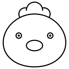 Obraz premium chicken head icon