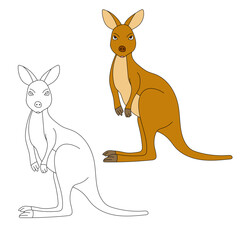 Kangaroo Clipart Set. Cartoon Wild Animals Clipart Set for Lovers of Wildlife.