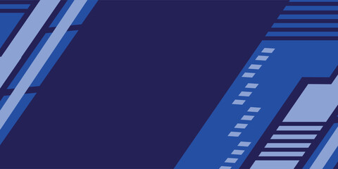 Obraz premium Abstract blue banner design vector, dynamic sporty horizontal background template for media promotion or web banner