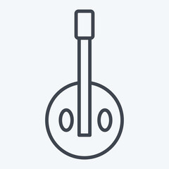 Icon Kora. related to South Africa symbol. line style. simple design illustration