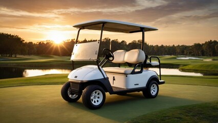 golf cart on golf course