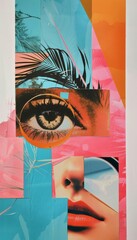 Abstract collage illustration. Trendy collage design