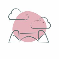 Icon Blocktrans Bridge. related to South Africa symbol. Color Spot Style. simple design illustration