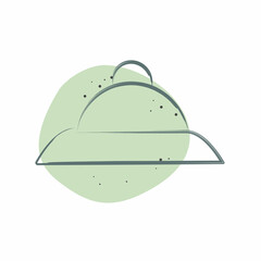 Icon Hat. related to South Africa symbol. Color Spot Style. simple design illustration