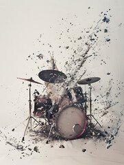 Explosive musical instrument wall art the indication of greatness and fame in music