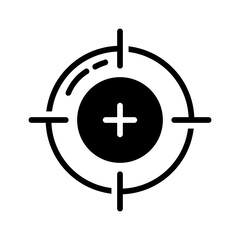 Fototapeta premium Vector solid black icon for Precision
