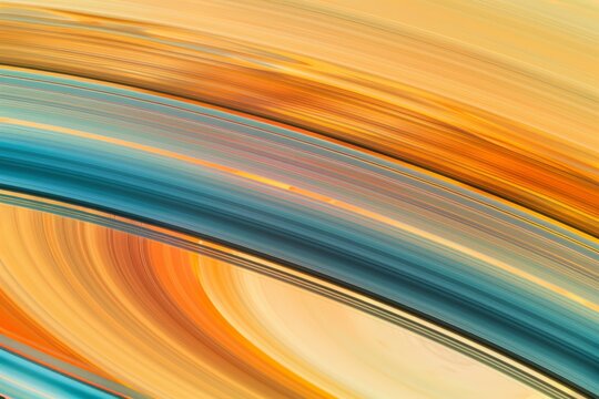 Close-up view of Saturn's Rings, With Intricate Details of Ring Structure And Delicate Shades of Color, Generative AI