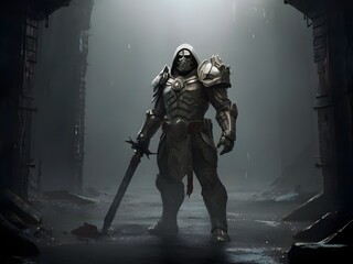 Fototapeta premium soldier with mask