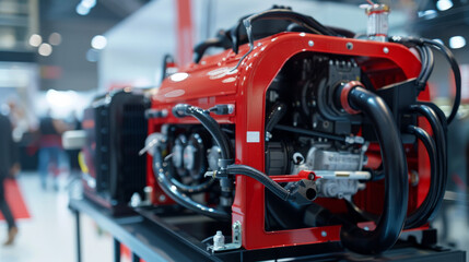 Fototapeta premium red power generator