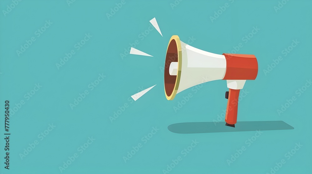 Poster megaphone in focus:effective communication strategies for professional workshops and presentations