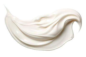 Smear of sour cream isolated on PNG Background. Generative Ai.