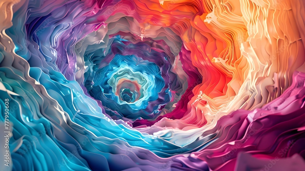 Poster mesmerizing swirl of vibrant colors inviting a captivating journey through abstract dimensions