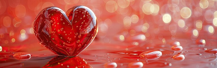 Passionate Love: A Vibrant Red Heart Symbolizing Affection and Romance
