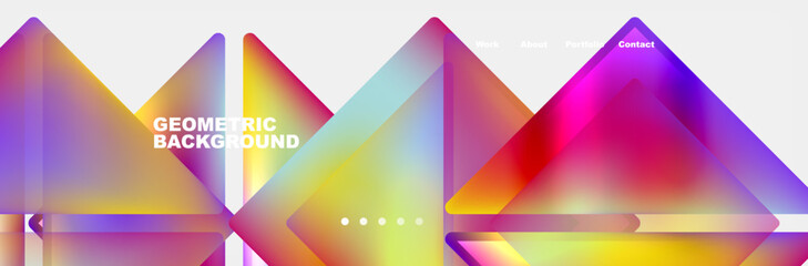 Triangle minimal web site page background design. Vector Illustration For Wallpaper, Banner, Background, Card, Book Illustration, landing page