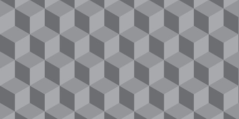 	
Seamless abstract black and gray stripe rectangles hexagon type cube geometric pattern. modern square diamond mosaic pattern. retro ornament grid tiles and wallpaper used for background.