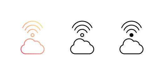 cloud up icon design with white background stock illustration
