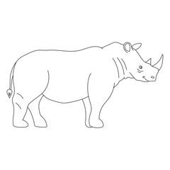 Rhino Clipart for Wildlife and Wild Animals Lovers. Cartoon Rhinoceros Clipart