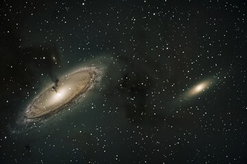 Andromeda Galaxy And The Triangulum Galaxy, Two of The Largest Galaxies in The Local Group,...