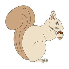 Kawaii Squirrel Clipart. Cartoon Squirrel Clipart