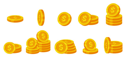 Gold Coin Illustration Collection