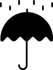 雨降りを表す傘のアイコン/雨/梅雨/雨季/雨傘/雨天/イラスト