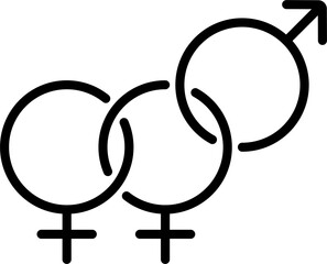 バイセクシュアルを表すアイコン/両性愛/両性愛者/プライド月間/イラスト