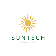 Illustration sun vector logo design graphic