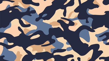 Modern army camouflage print seamless pattern flat