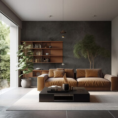 Mockup minimalistic design neatly arranged space