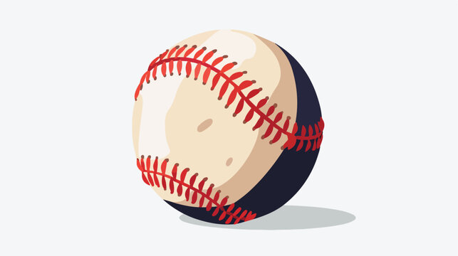Simple baseball image illustration with white background