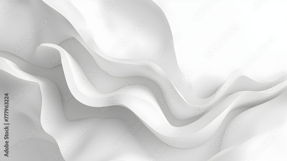 Poster flowing monochrome curves and abstract undulating shapes in elegant,minimalist design