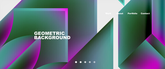 Minimal geometric web site page template design. Vector Illustration For Wallpaper, Banner, Background, Card, Book Illustration, landing page