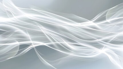 Graceful Fluid Waves of Delicate Ethereal Fabric in Abstract Motion Design