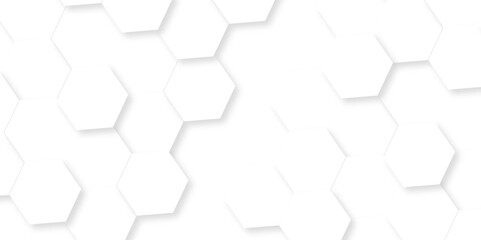 Abstract background with hexagons. hexagon polygonal pattern background vector. seamless digital science technology honeycomb bright white abstract honeycomb background.	
