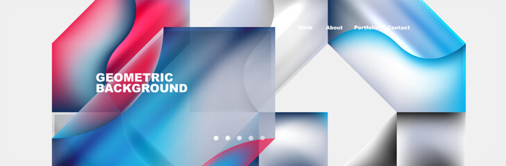 Colorful gradients with abstract geometric shapes. Vector Illustration For Wallpaper, Banner, Background, Card, Book Illustration, landing page