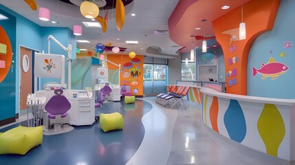 Vibrant and Interactive Pediatric Dental Office for Positive Patient Experiences